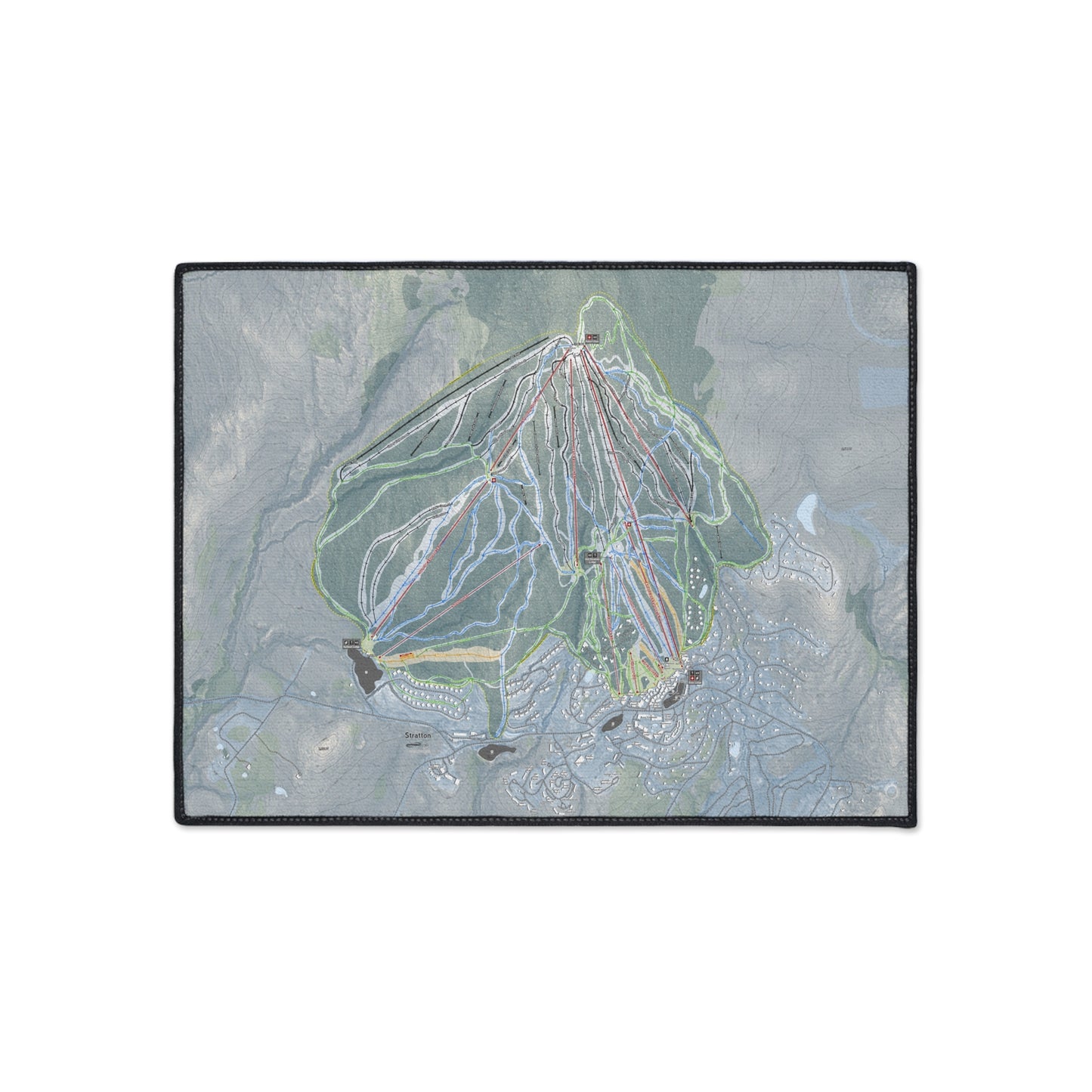 Stratton Mountain, Vermont Ski Resort Map Heavy Duty Floor Mat