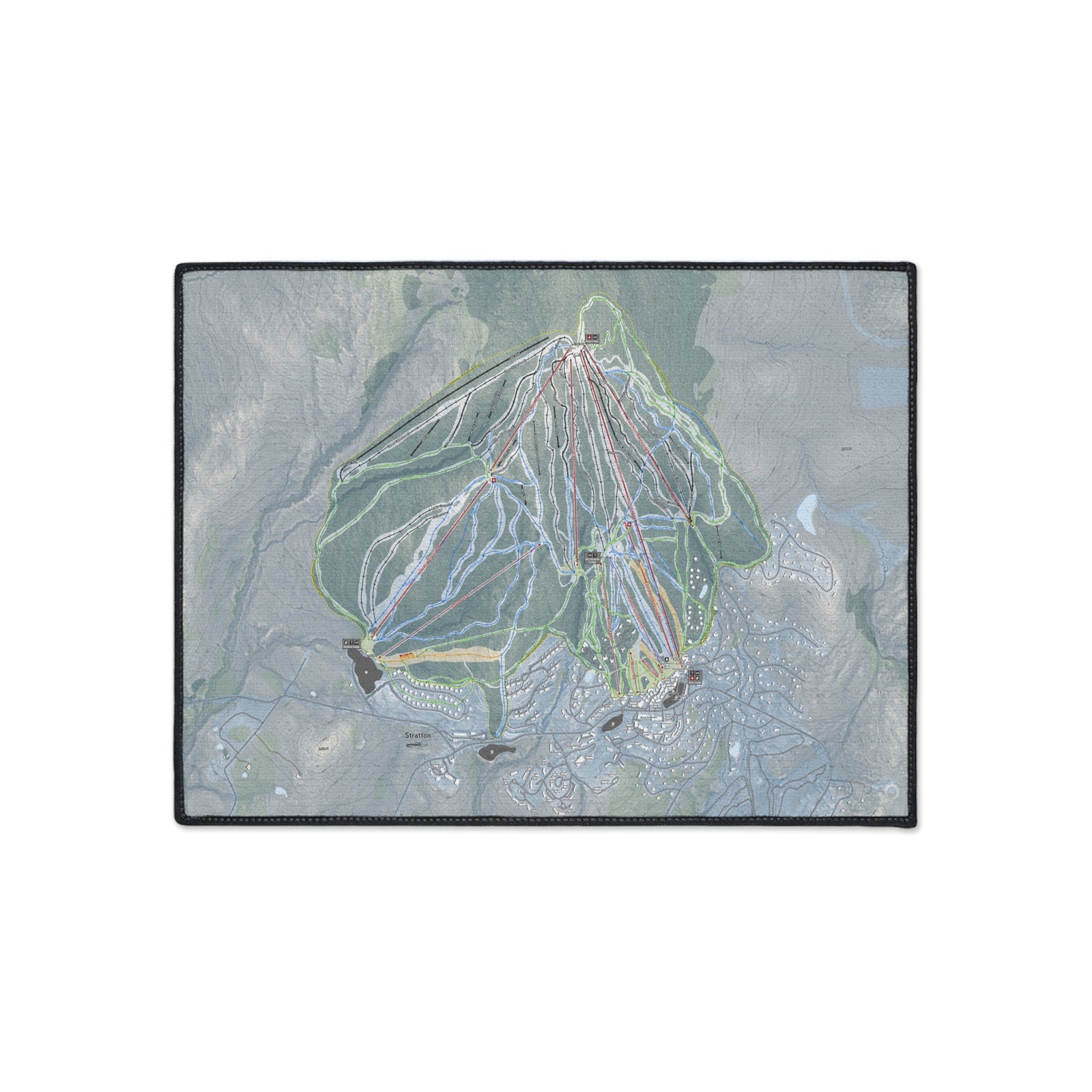 Stratton Mountain, Vermont Ski Resort Map Heavy Duty Floor Mat