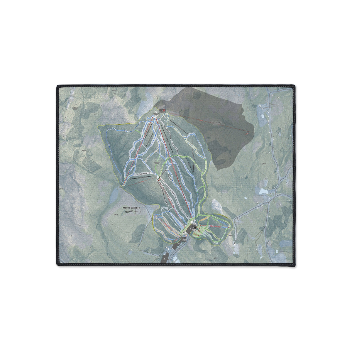 Mount Sunapee, New Hampshire Ski Resort Map Heavy Duty Floor Mat
