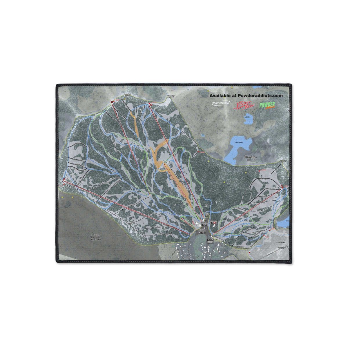 FISHER Sundance, Utah Ski Resort Map Heavy Duty Floor Mat
