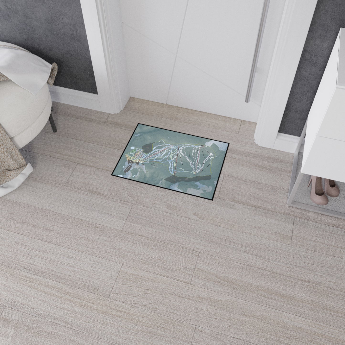 Eldora, Colorado Ski Resort Map Heavy Duty Floor Mat
