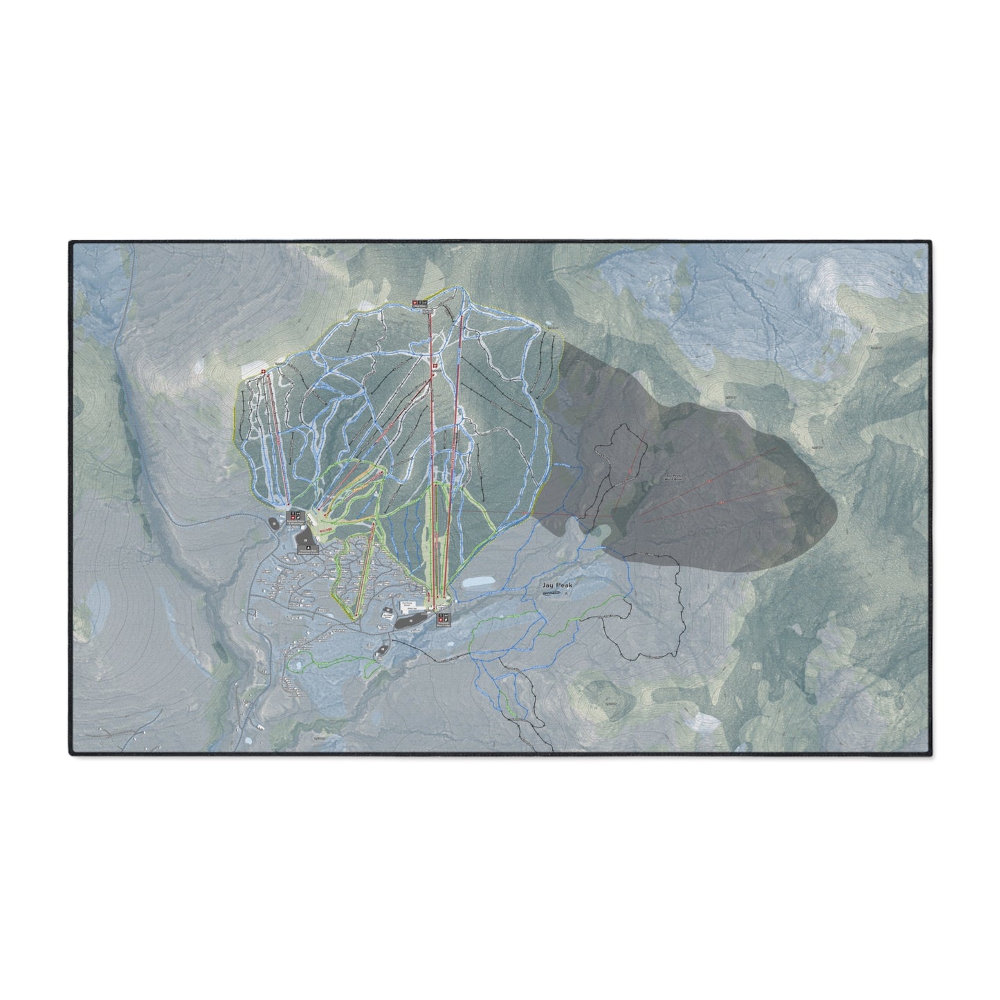 Jay Peak, Vermont Ski Resort Map Heavy Duty Floor Mat