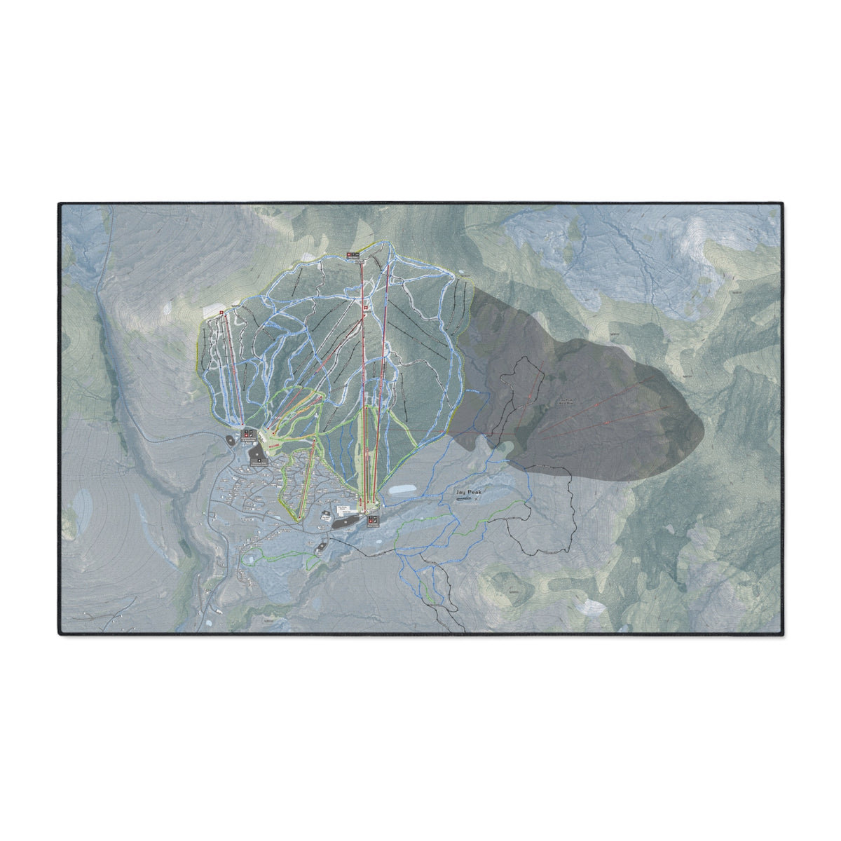 Jay Peak, Vermont Ski Resort Map Heavy Duty Floor Mat
