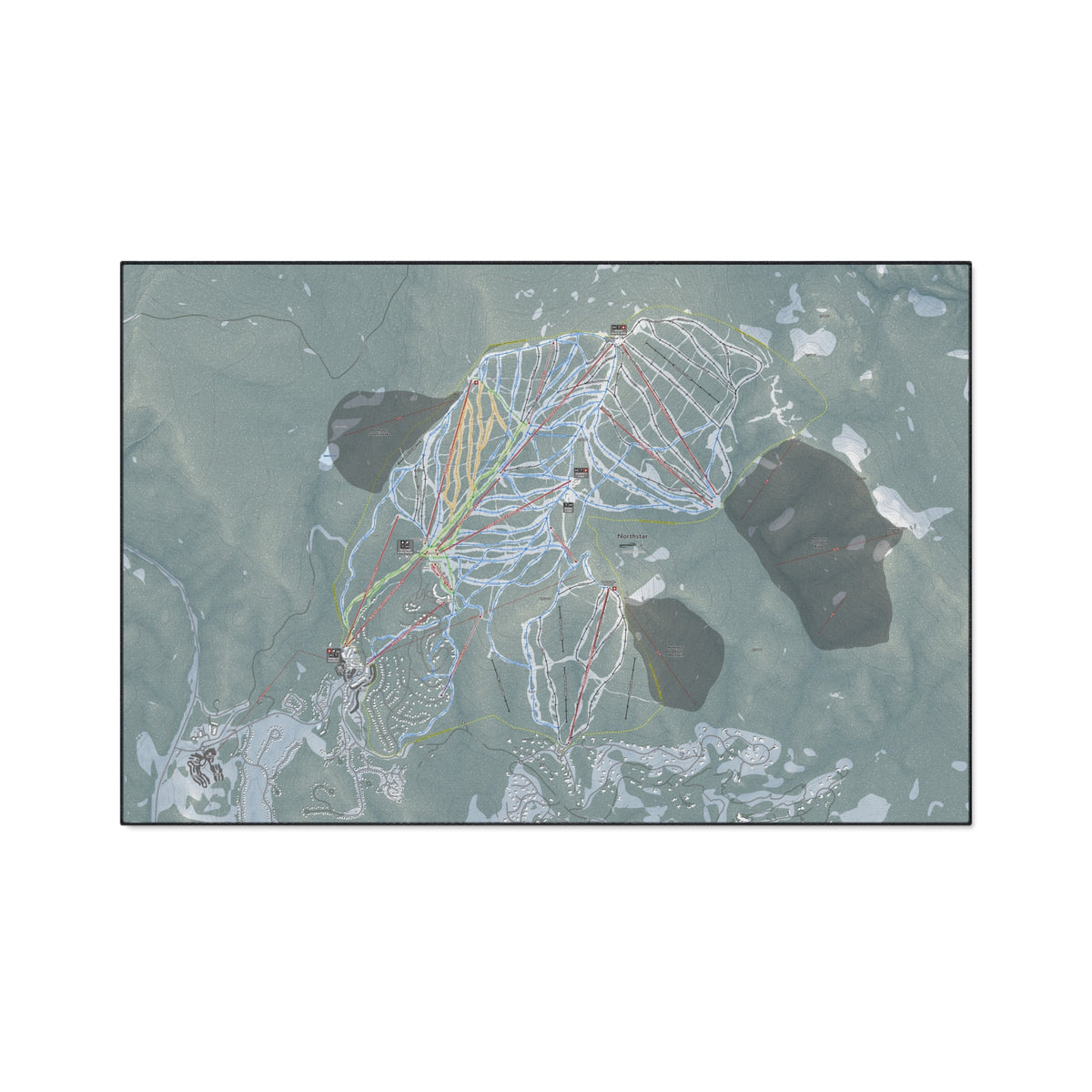 Northstar, California Ski Resort Map Heavy Duty Floor Mat