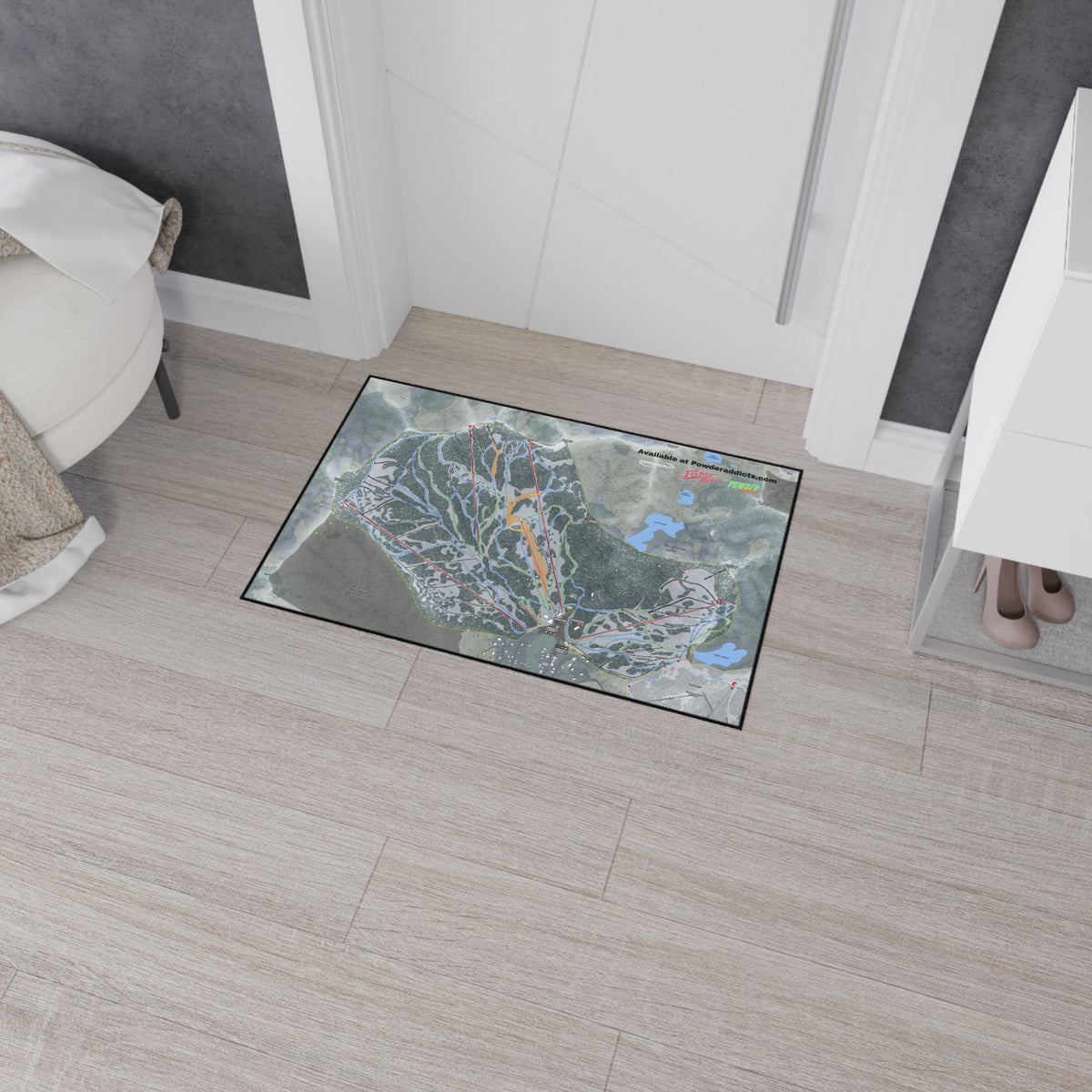 FISHER Sundance, Utah Ski Resort Map Heavy Duty Floor Mat
