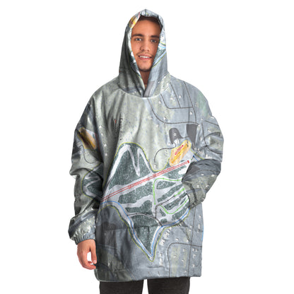 Eagle Rock, Pennsylvania Ski Trail Map Snug Hoodie - Powderaddicts