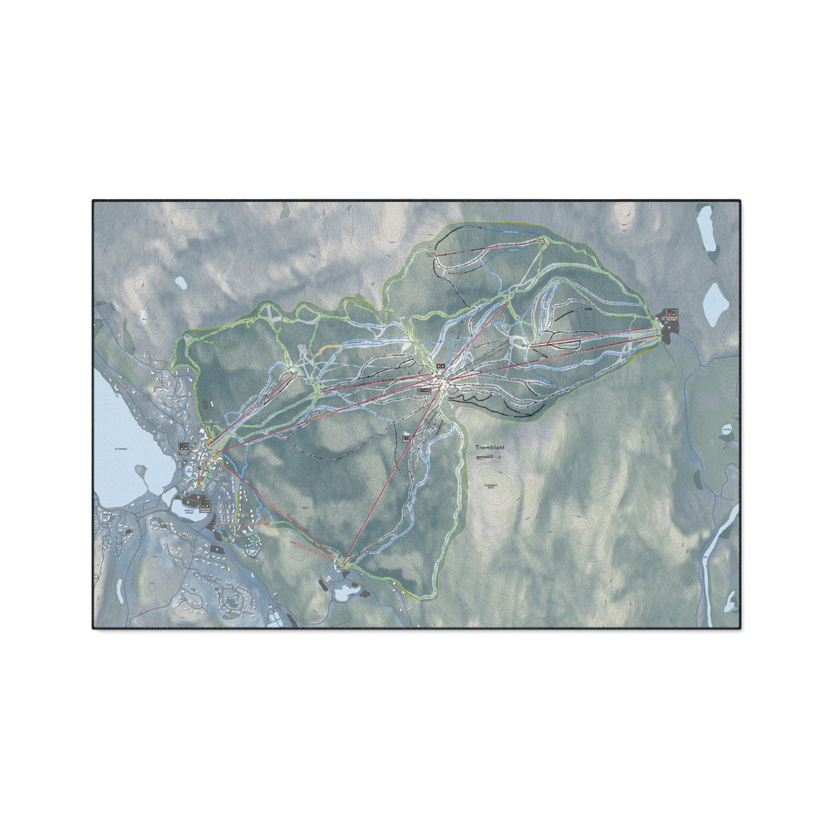Tremblant, Quebec Ski Resort Map Heavy Duty Floor Mat