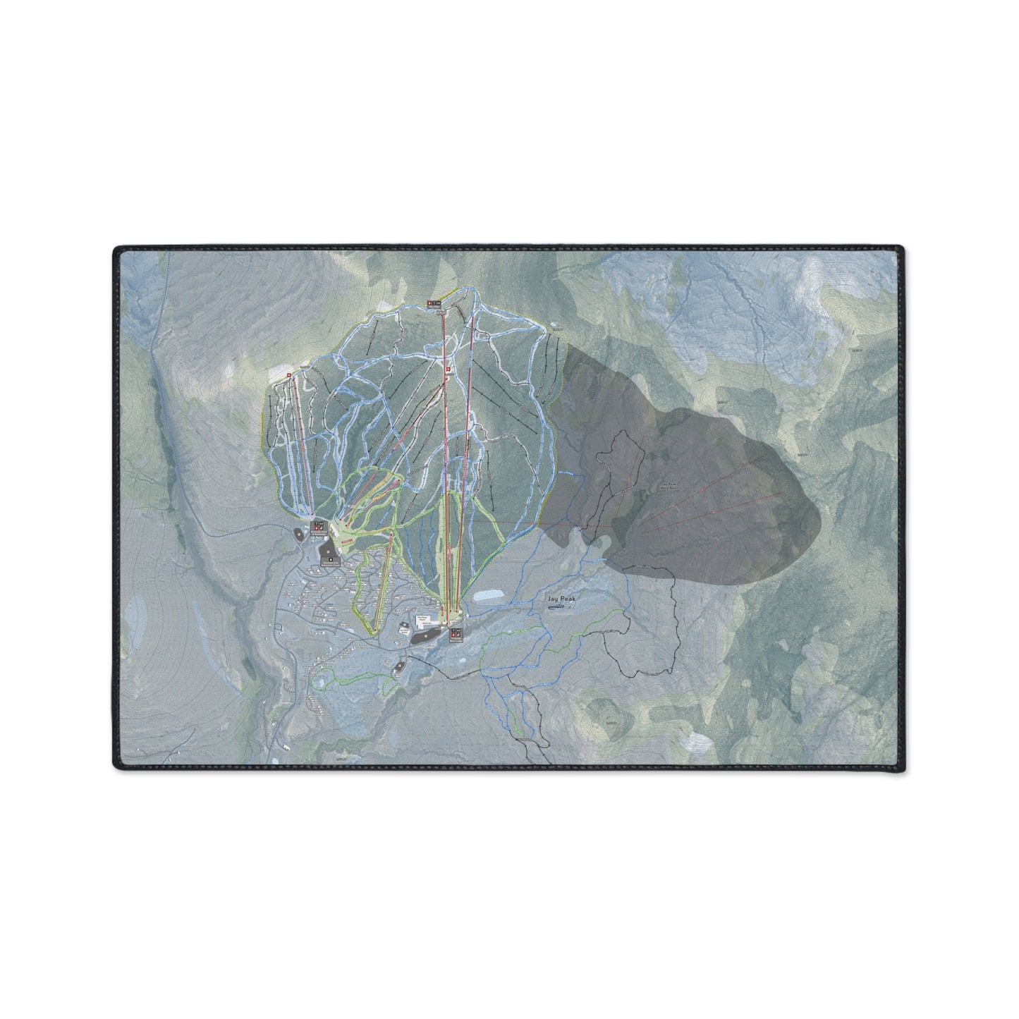 Jay Peak, Vermont Ski Resort Map Heavy Duty Floor Mat