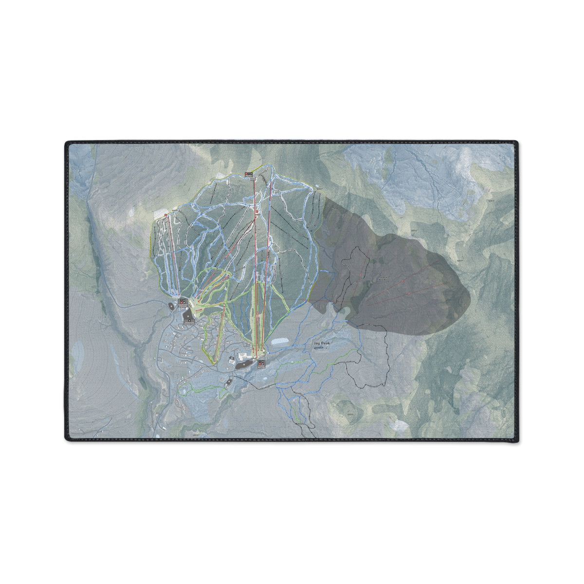 Jay Peak, Vermont Ski Resort Map Heavy Duty Floor Mat