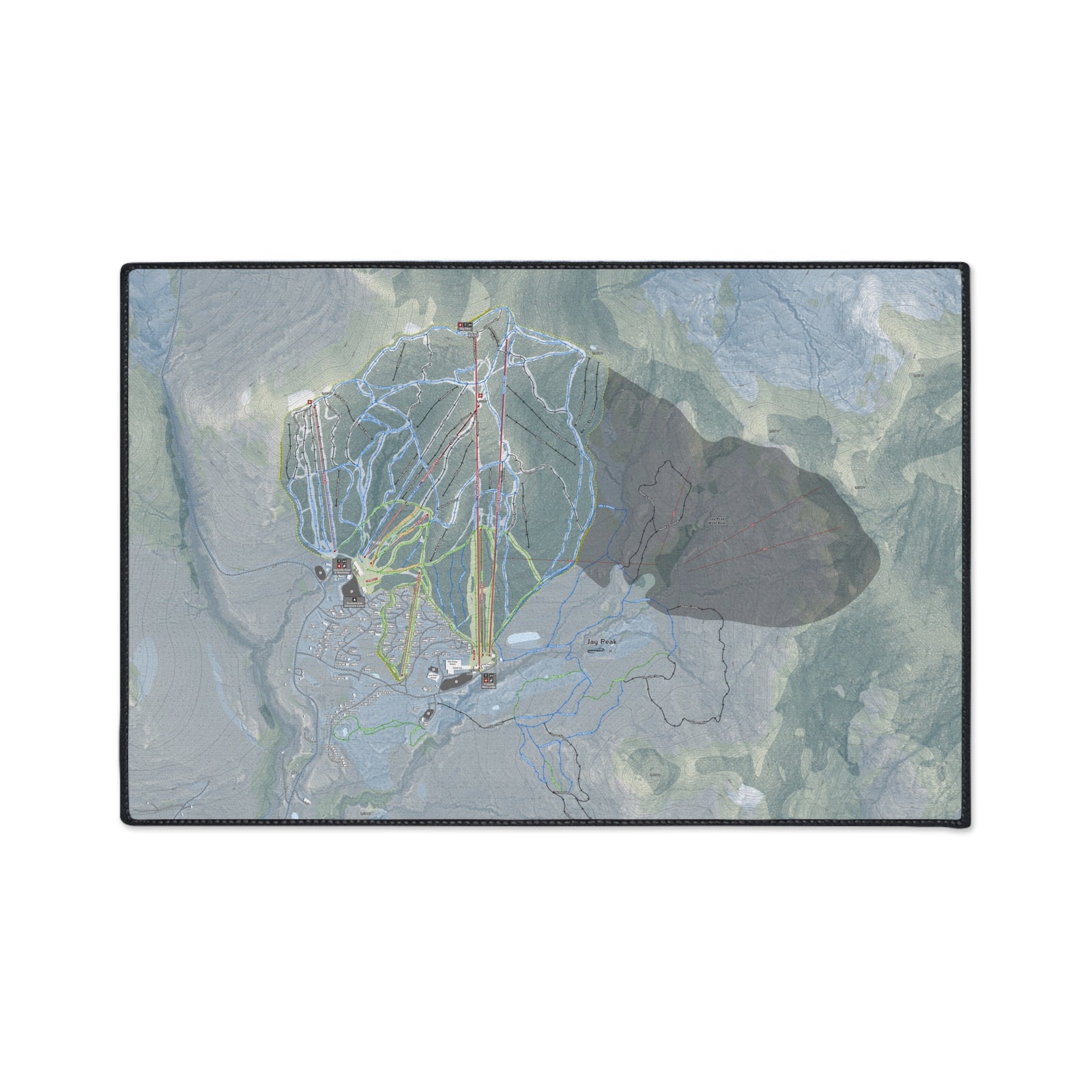 Jay Peak, Vermont Ski Resort Map Heavy Duty Floor Mat