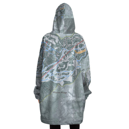 Mission Ridge, Washington Ski Trail Map - Snug Hoodie - Powderaddicts