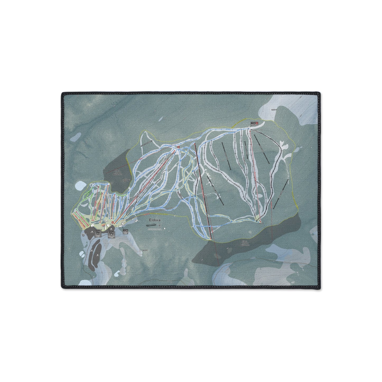 Eldora, Colorado Ski Resort Map Heavy Duty Floor Mat