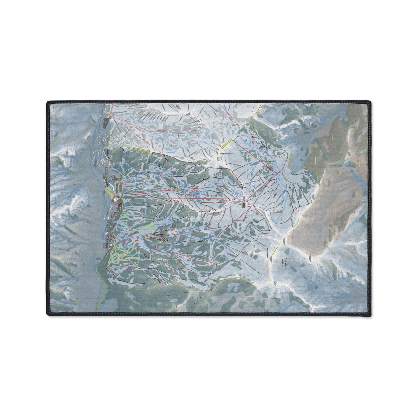 Snowbird, Utah Ski Resort Map Heavy Duty Floor Mat