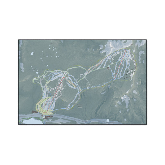 White Pass, Washington Ski Resort Map Heavy Duty Floor Mat