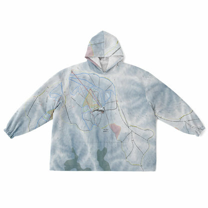 Mt Hutt, New Zealand Ski Trail Map - Snug Hoodie - Powderaddicts