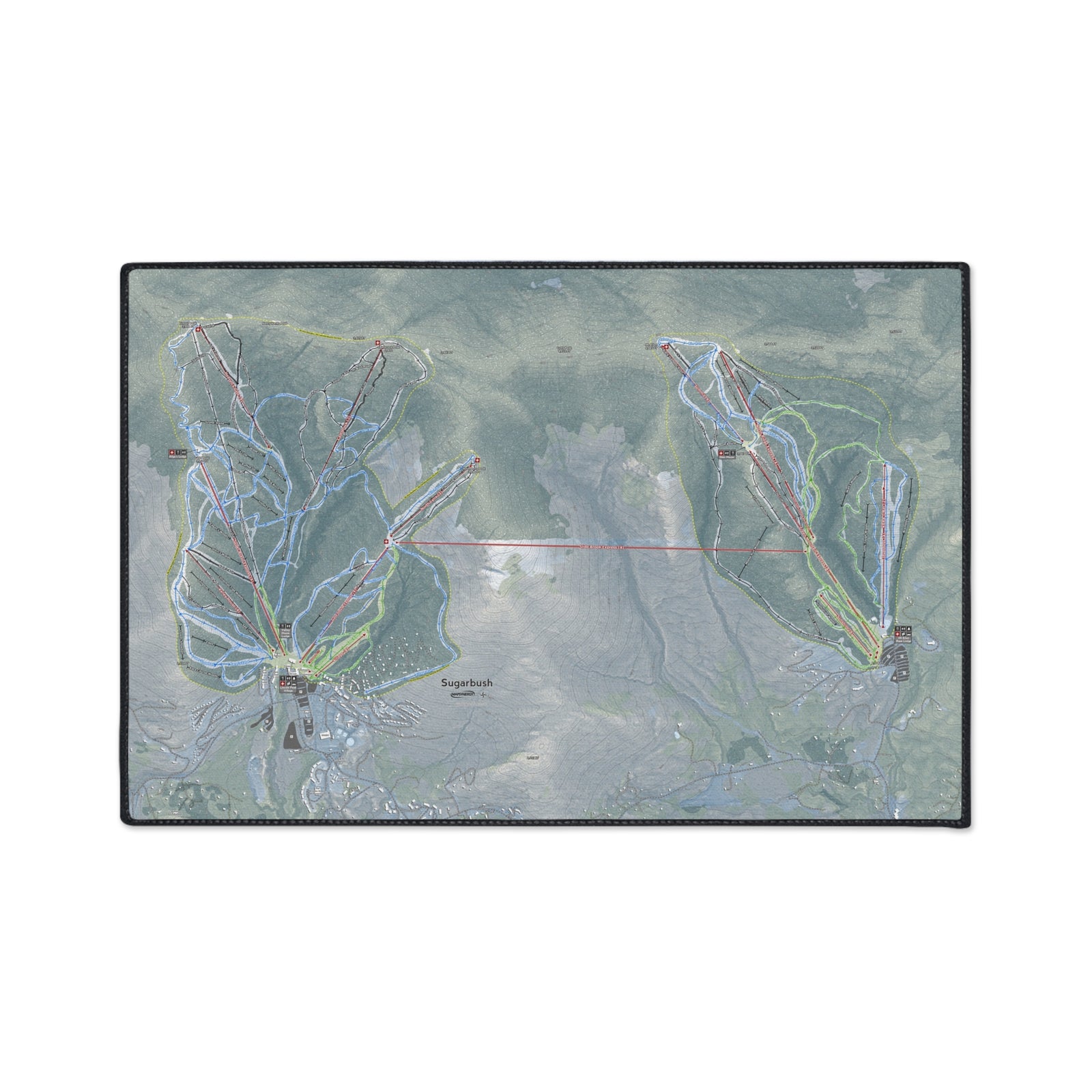 Sugarbush, Vermont Ski Resort Map Heavy Duty Floor Mat