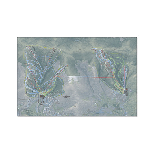 Sugarbush, Vermont Ski Resort Map Heavy Duty Floor Mat