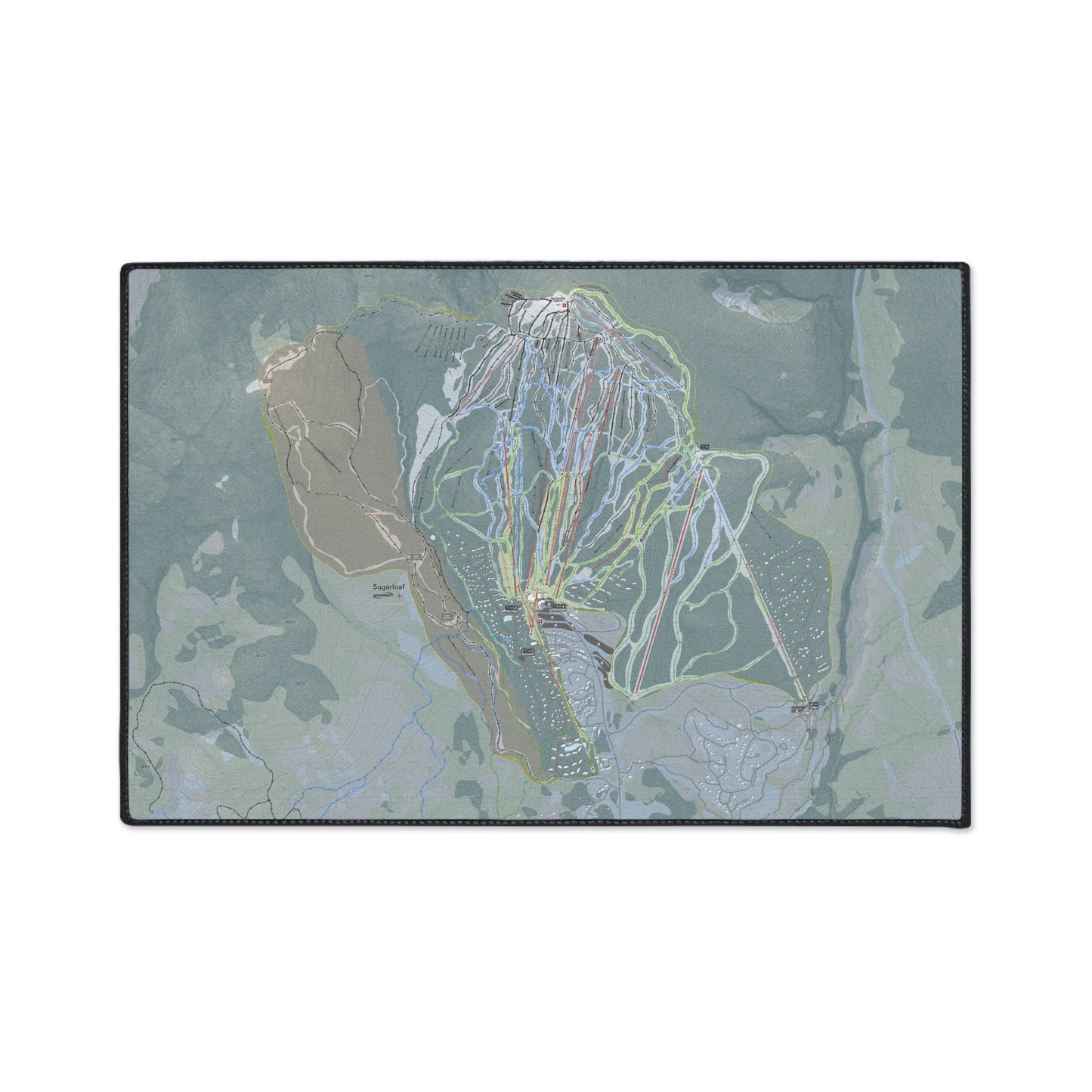 Sugarloaf, Maine Ski Resort Map Heavy Duty Floor Mat