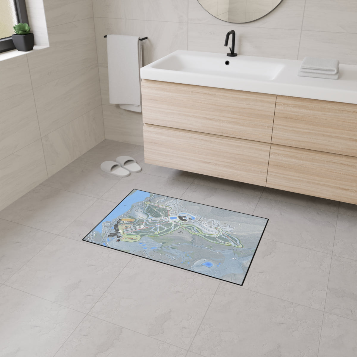 Wisp, Maryland Ski Resort Map Heavy Duty Floor Mat