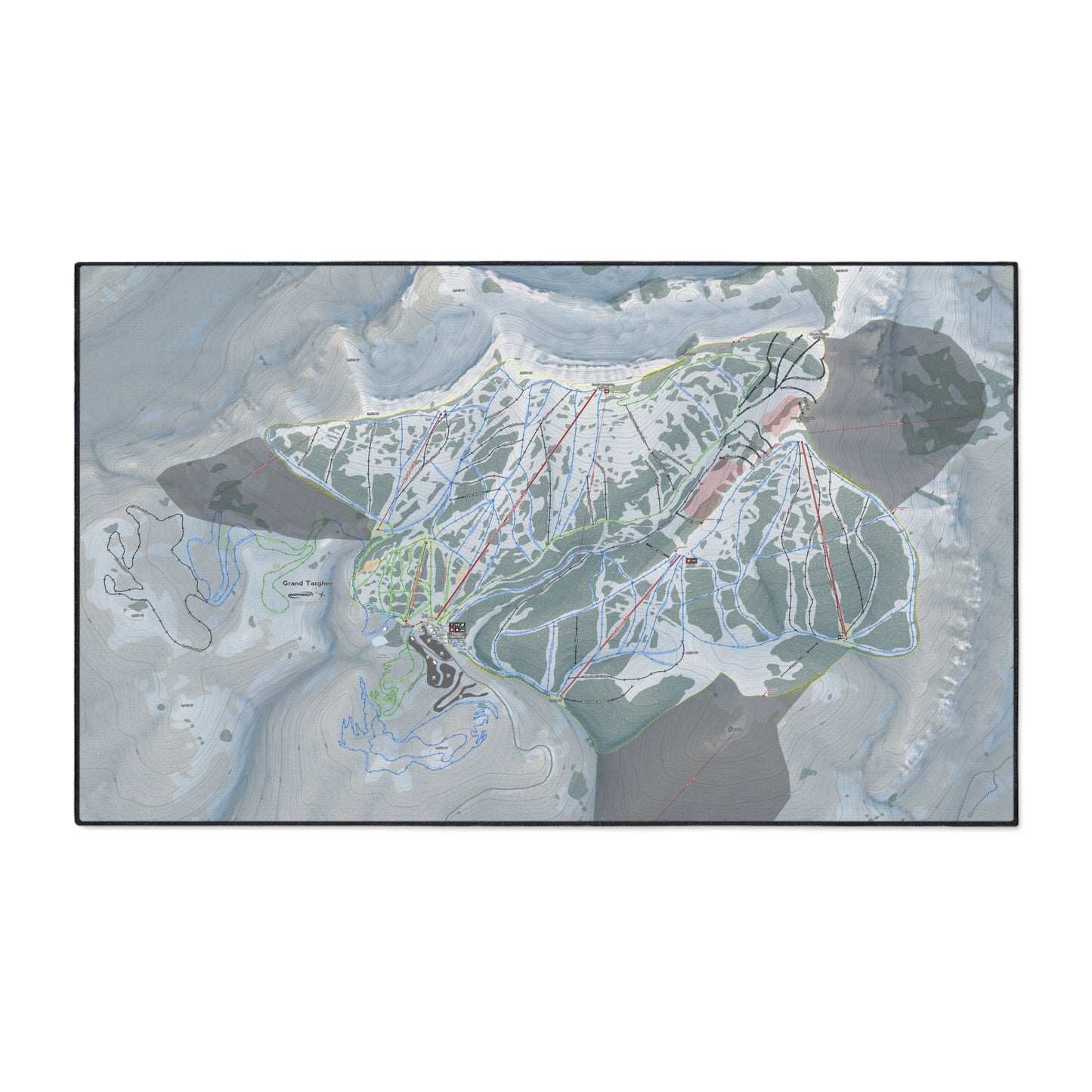 Grand Targhee, Wyoming Ski Resort Map Heavy Duty Floor Mat
