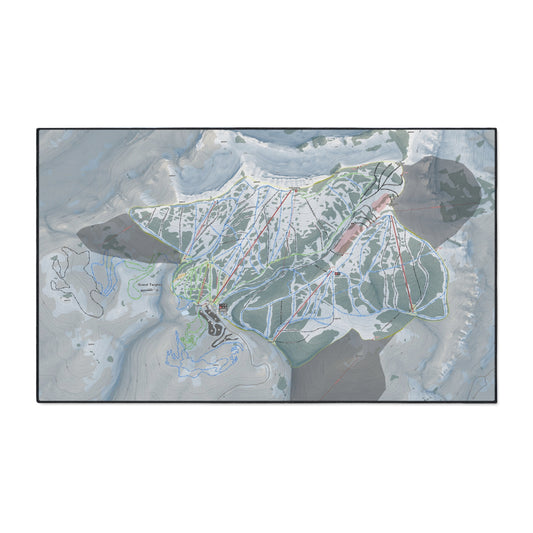 Grand Targhee, Wyoming Ski Resort Map Heavy Duty Floor Mat