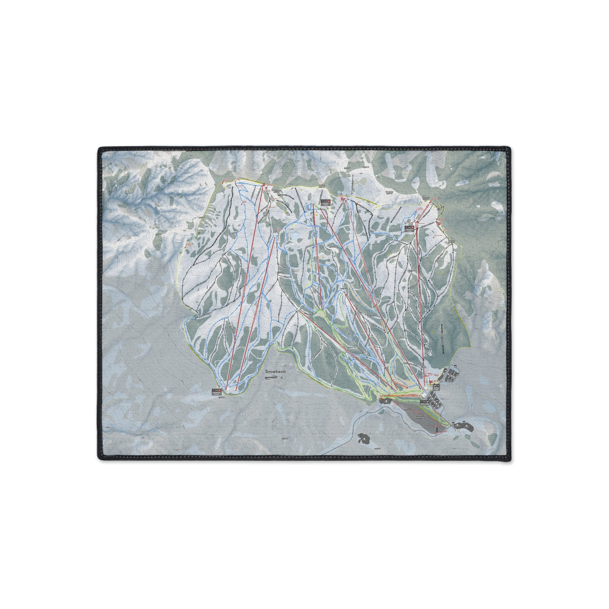 Snowbasin, Utah Ski Resort Map Heavy Duty Floor Mat