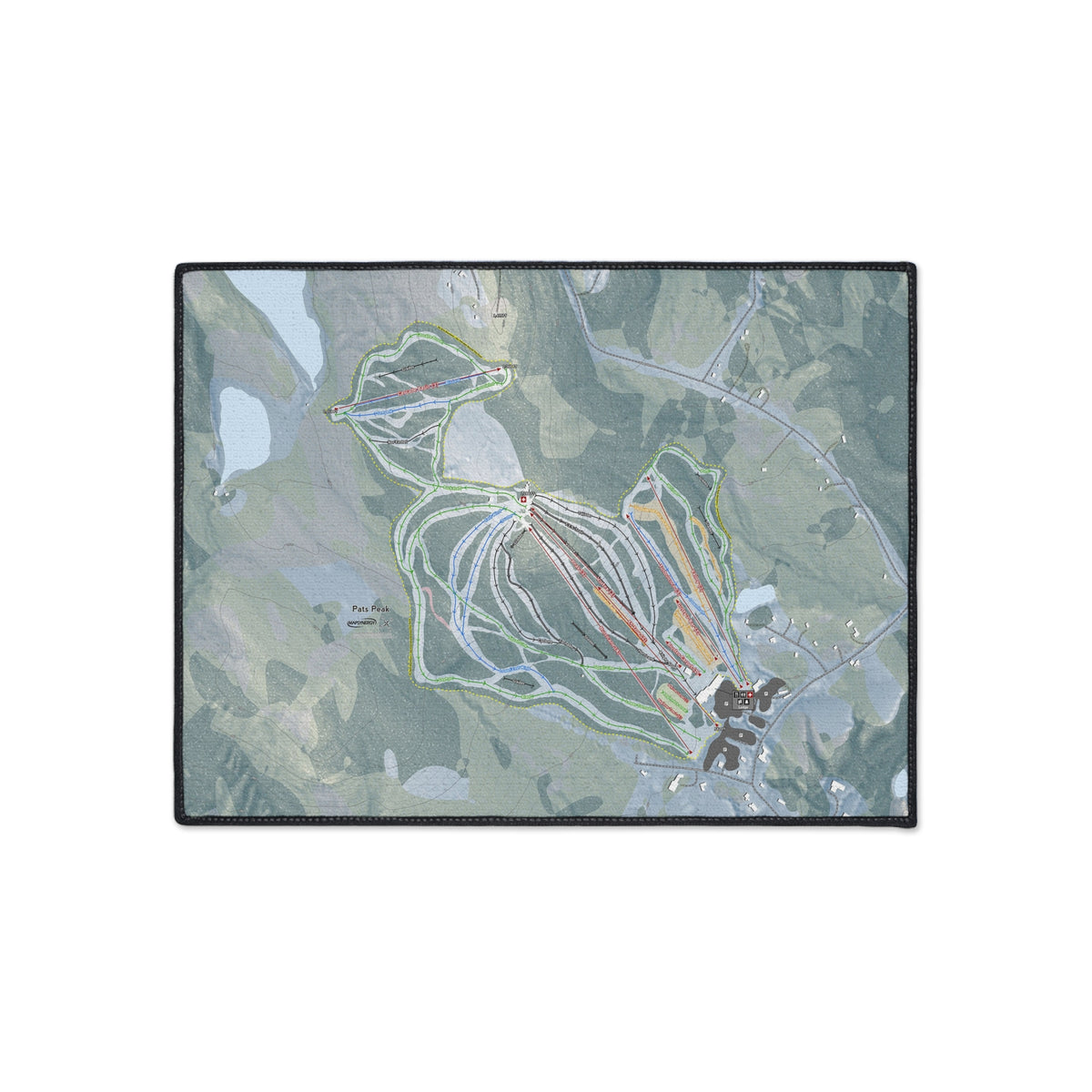 Pats Peak, New Hampshire Ski Resort Map Heavy Duty Floor Mat