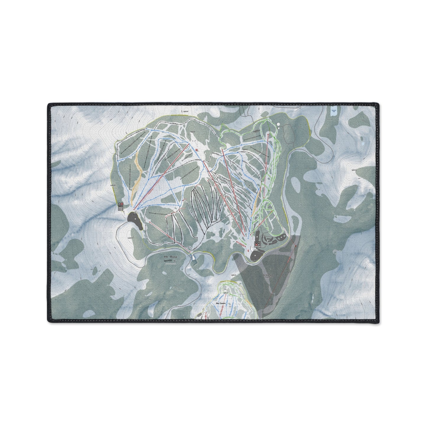 Mt Rose, Nevada Ski Resort Map Heavy Duty Floor Mat