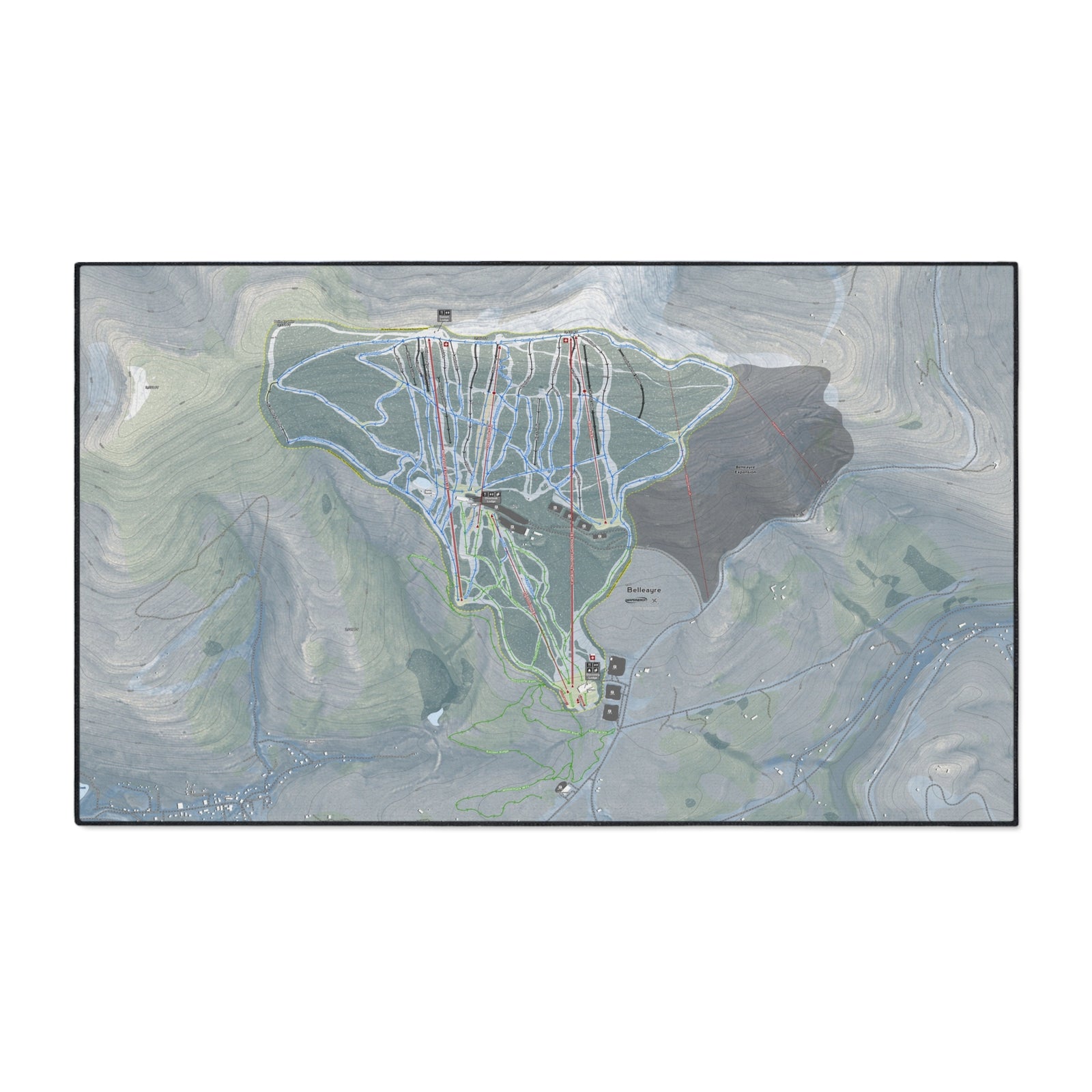 Gore Mountain, New York Ski Resort Map Heavy Duty Floor Mat
