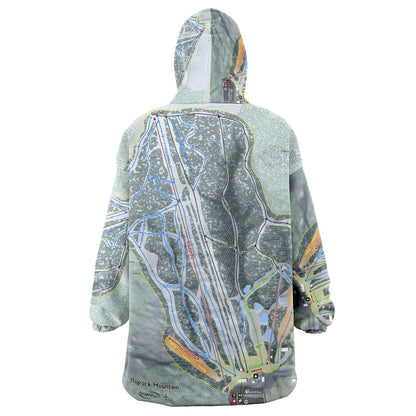 Bigrock Mountain, Maine Ski Trail Map - Snug Hoodie - Powderaddicts