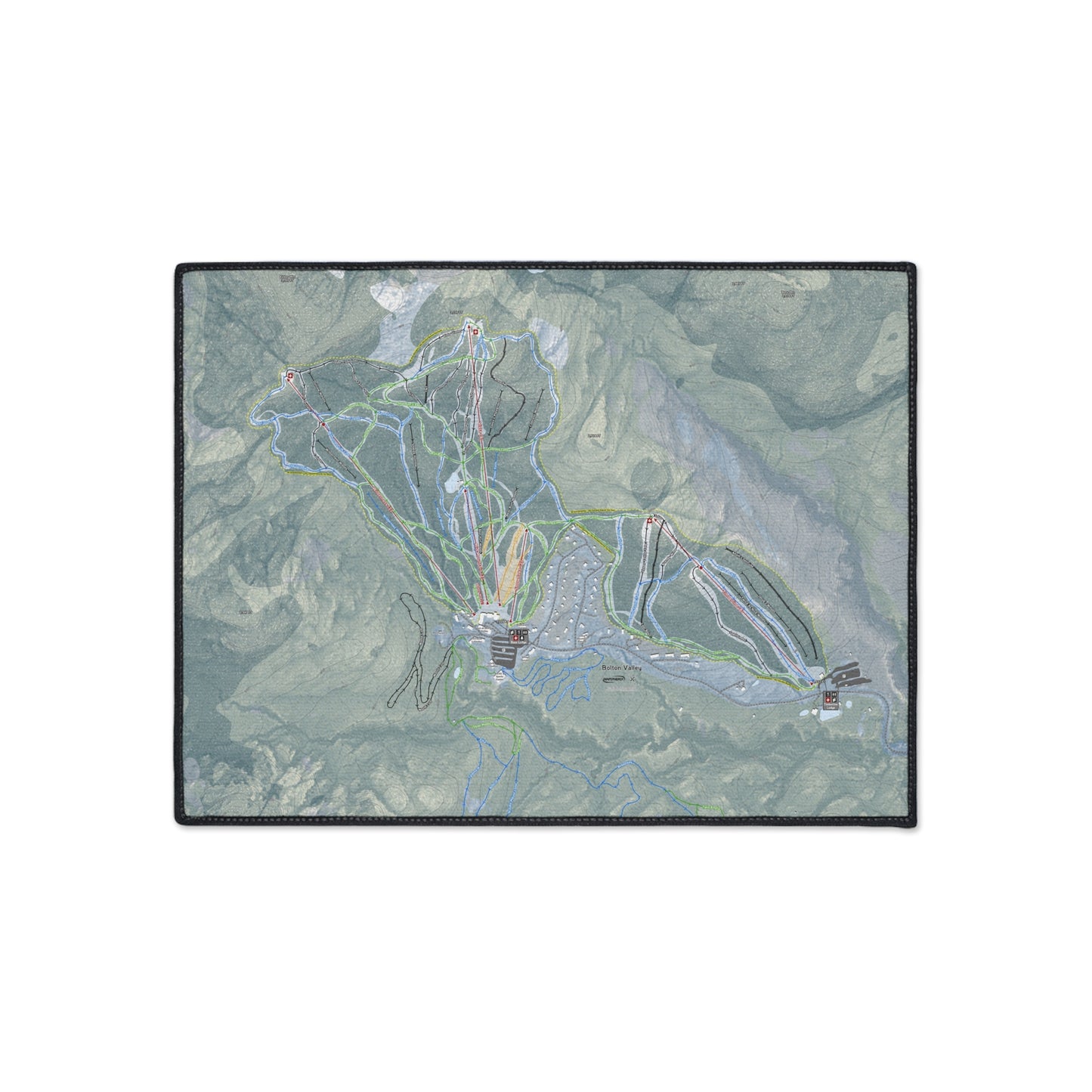 Bolton Valley, Vermont Ski Resort Map Heavy Duty Floor Mat