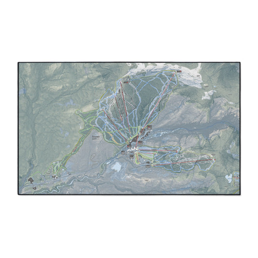 Stowe, Vermont Ski Resort Map Heavy Duty Floor Mat