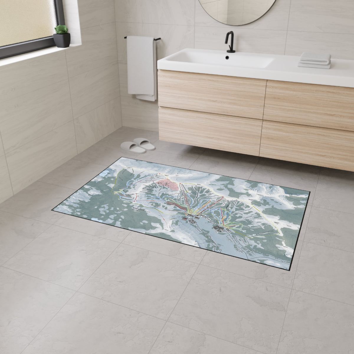 Kirkwood, California Ski Resort Map Heavy Duty Floor Mat