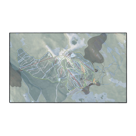 Big White, British Columbia Ski Resort Map Heavy Duty Floor Mat