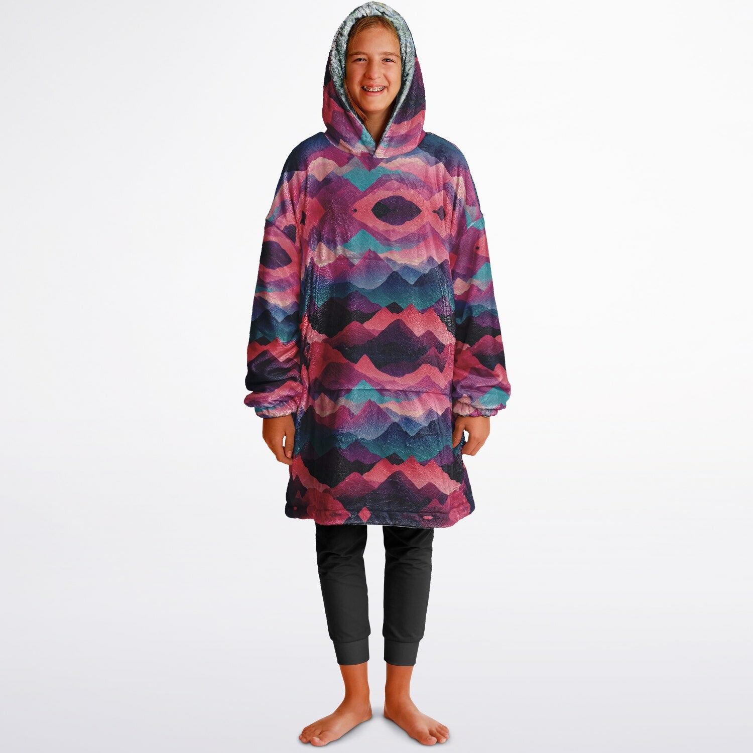 Powder Mountain, Utah Ski Resort Map Youth Reversible Snug Hoodie