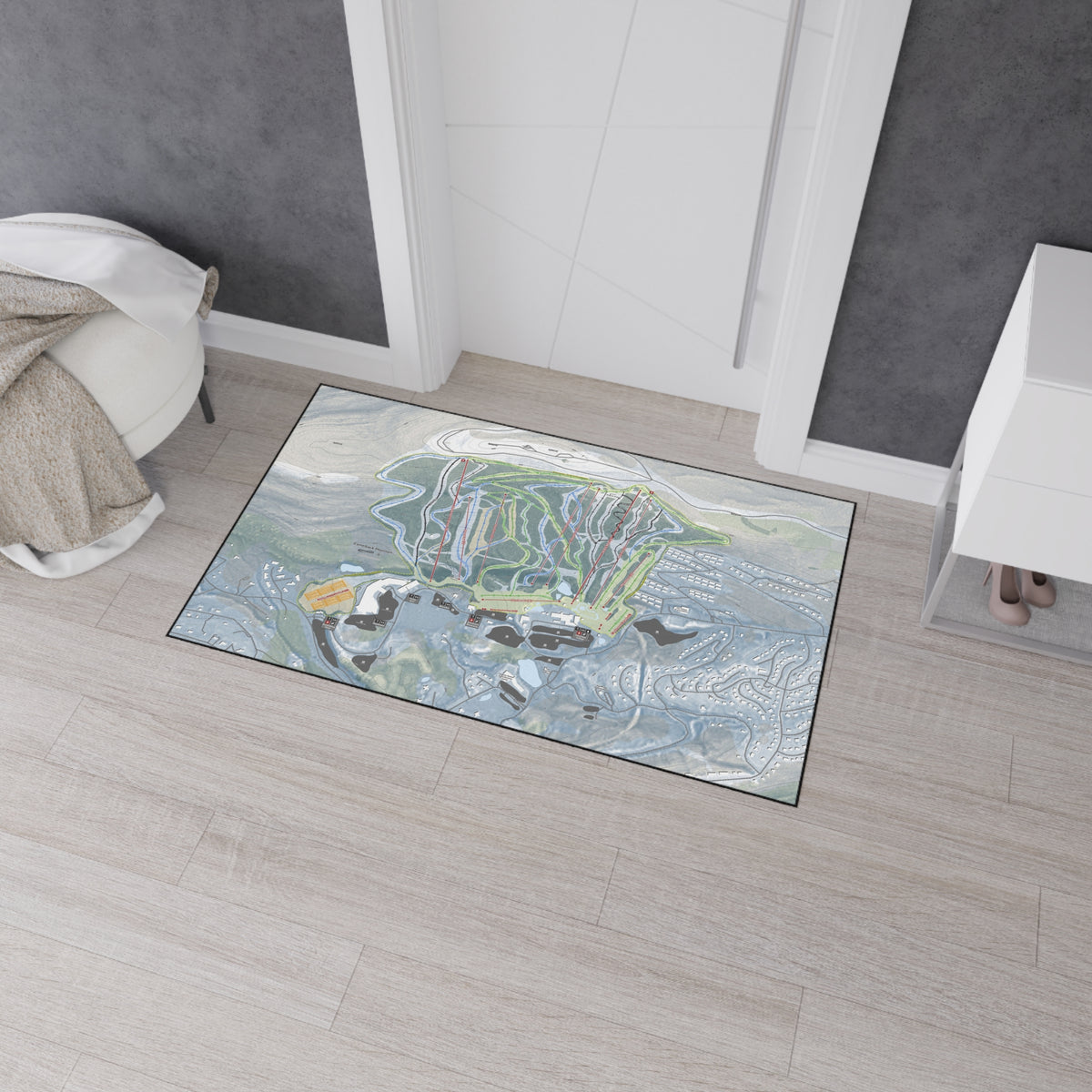Camelback Mountain, Pennsylvania Ski Resort Map Heavy Duty Floor Mat