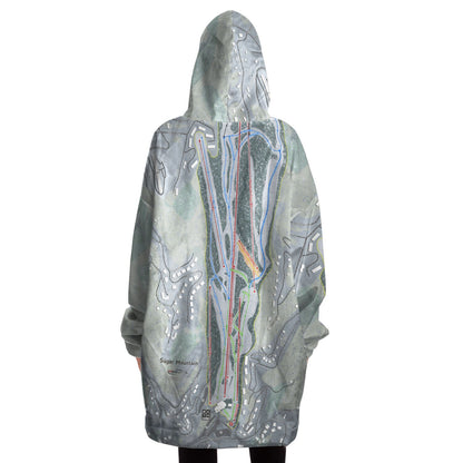 Sugar Mountain, North Carolina Ski Trail Map - Snug Hoodie - Powderaddicts