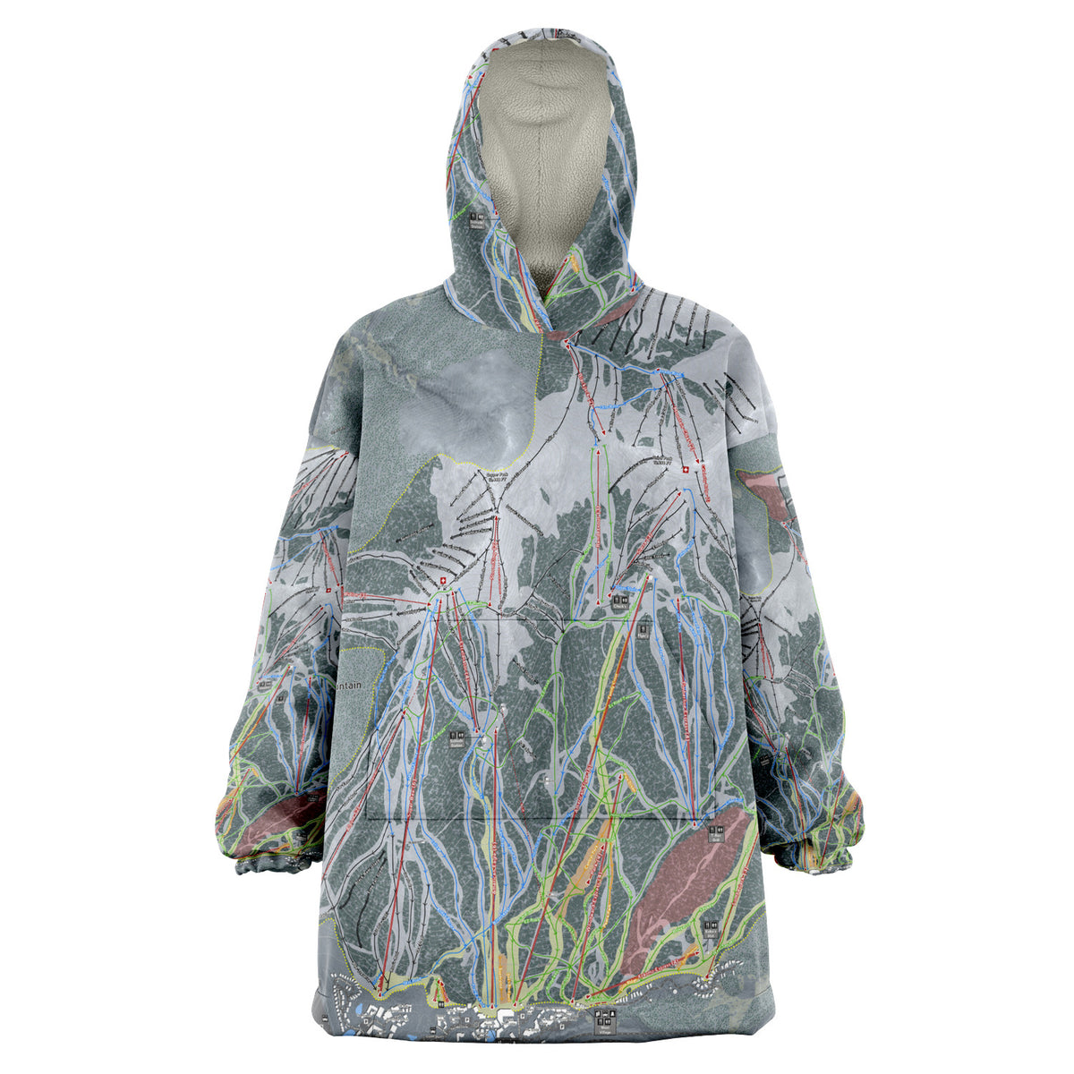 Copper Mountain, Colorado Ski Trail Map Snug Hoodie