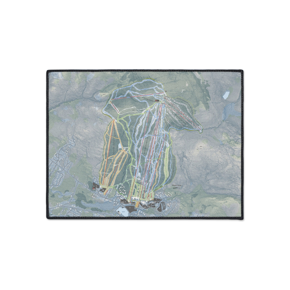 Mount Snow, Vermont Ski Resort Map Heavy Duty Floor Mat