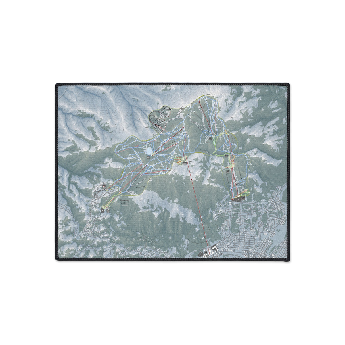 Heavenly, Nevada Ski Resort Map Heavy Duty Floor Mat