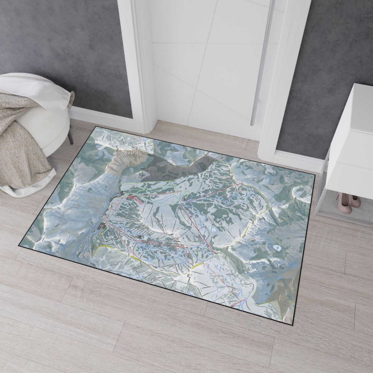 Alta, Utah Ski Resort Map Heavy Duty Floor Mat