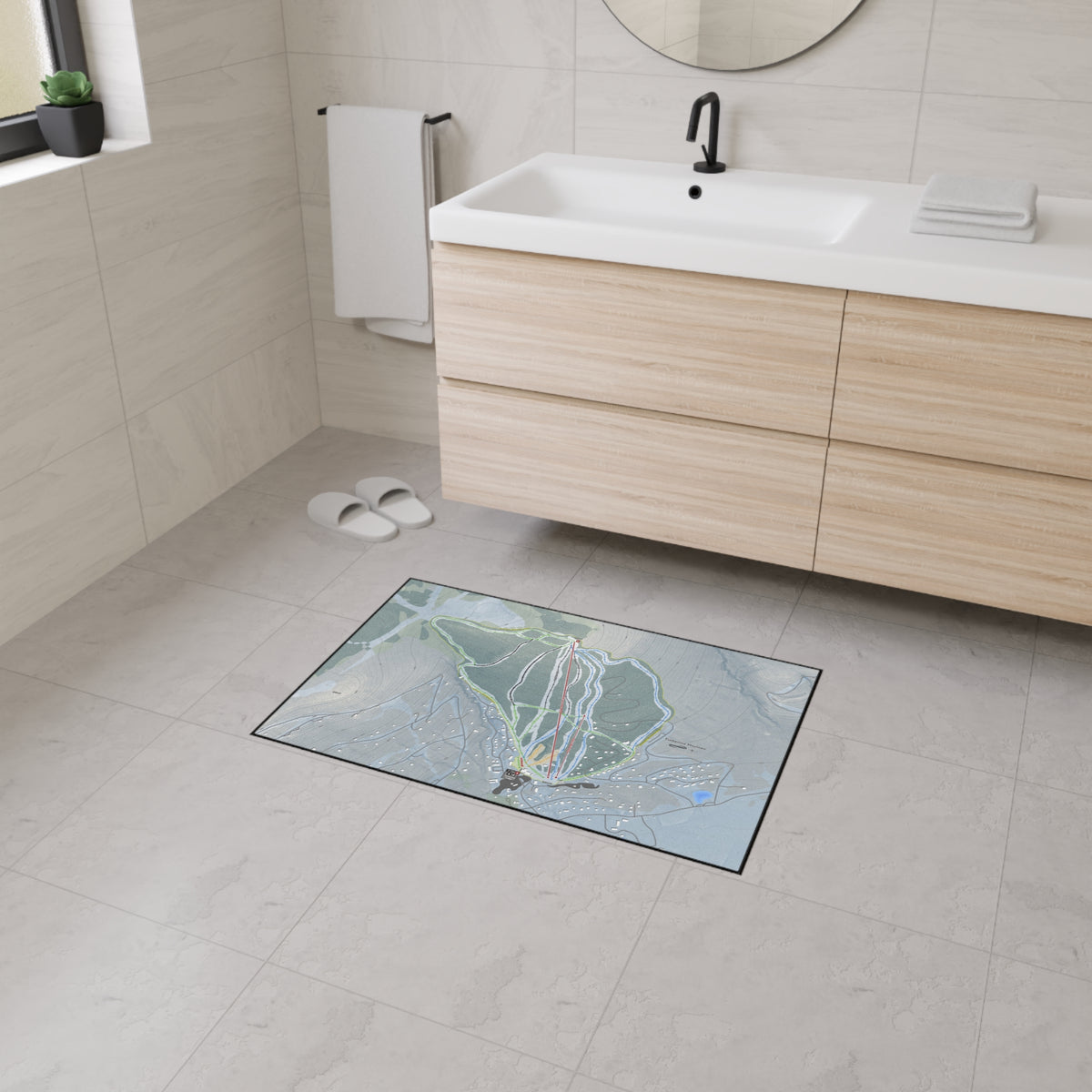 Timberline Mountain, West Virginia Ski Resort Map Heavy Duty Floor Mat