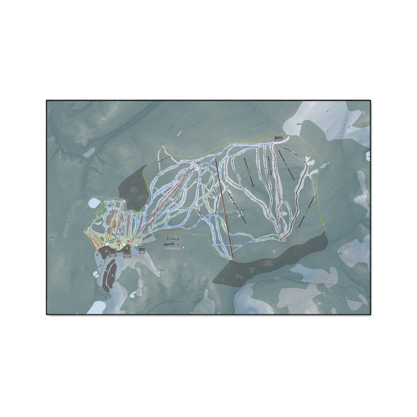 Eldora, Colorado Ski Resort Map Heavy Duty Floor Mat