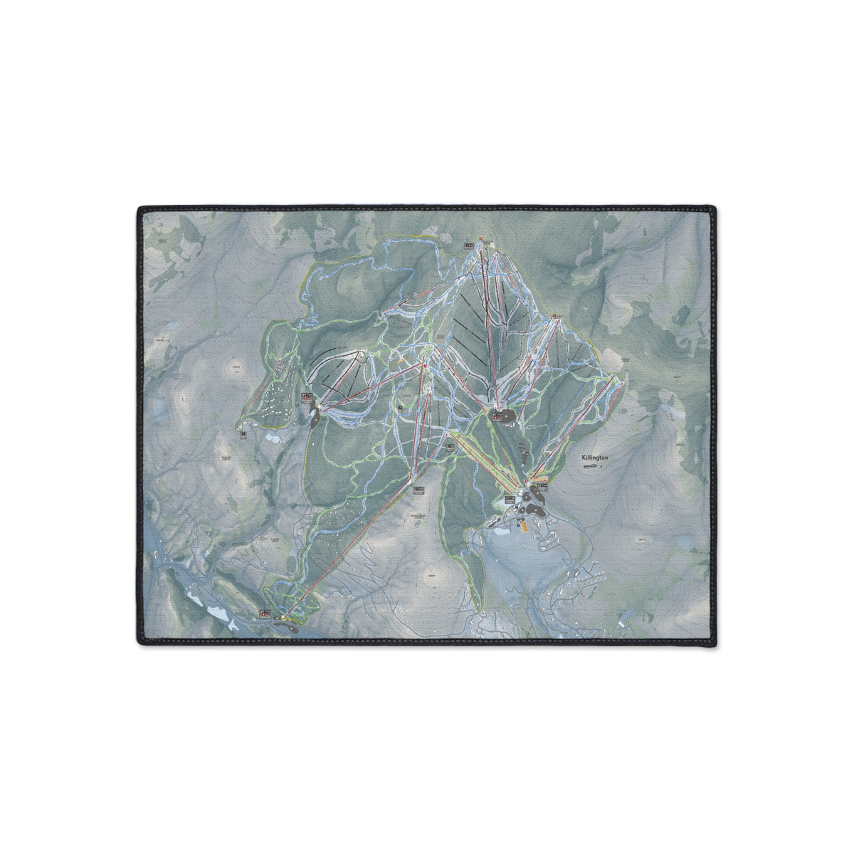 Killington, Vermont Ski Resort Map Heavy Duty Floor Mat