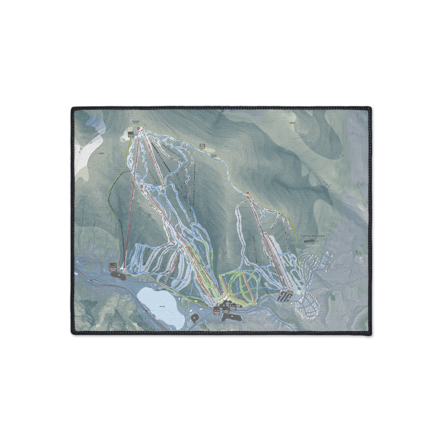 Cannon Mountain, New Hampshire Ski Resort Map Heavy Duty Floor Mat