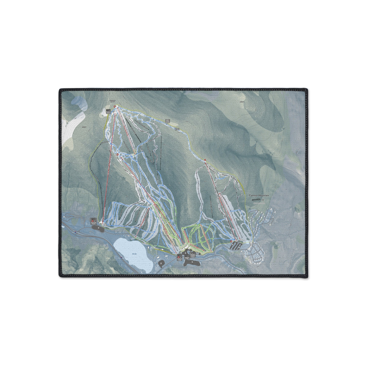 Cannon Mountain, New Hampshire Ski Resort Map Heavy Duty Floor Mat