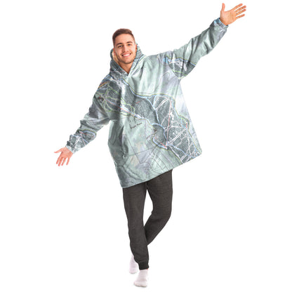 Eagle Point, Utah Ski Trail Map - Snug Hoodie - Powderaddicts