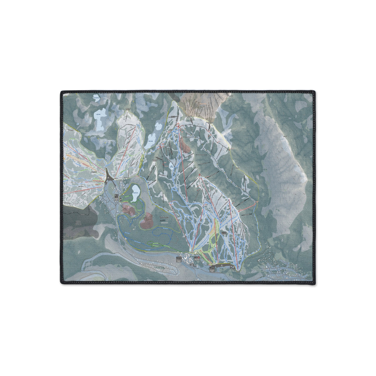 Solitude, Utah Ski Resort Map Heavy Duty Floor Mat