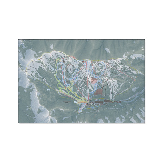 Crystal Mountain, Washington Ski Resort Map Heavy Duty Floor Mat