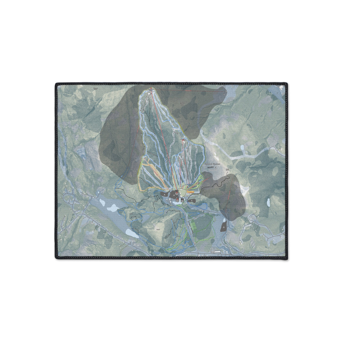 Gunstock Mountain, New Hampshire Ski Resort Map Heavy Duty Floor Mat